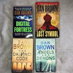 4 paperback books by Dan Brown
